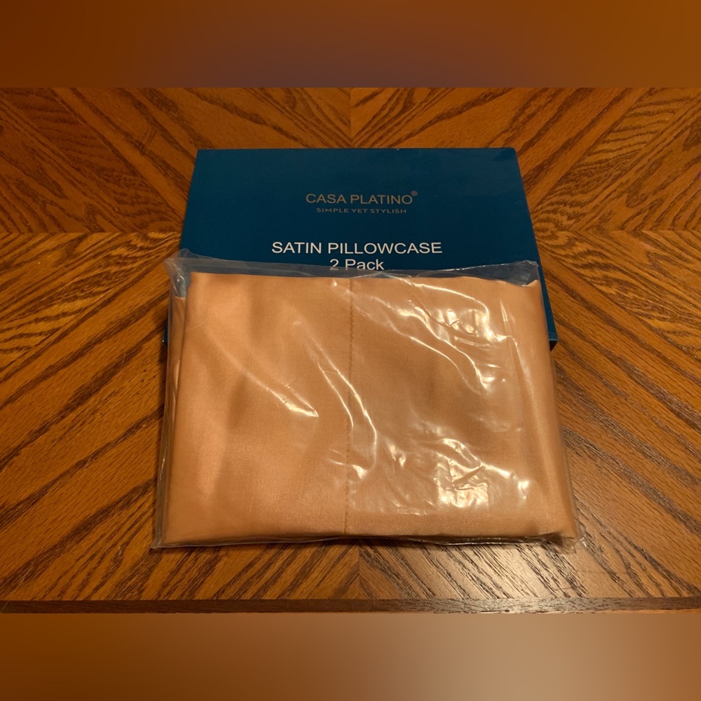 Light Orange Satin Pillowcases